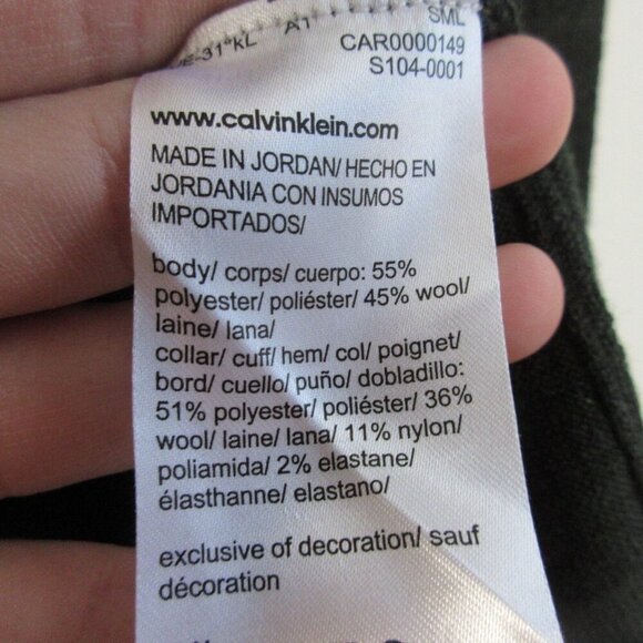 Calvin Klein Men Extra Fine Merino Wool Blend Sweater XL Green Casual Luxury 338 - Picture 4 of 12